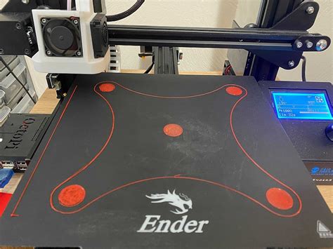 ender 3 bed level test print.